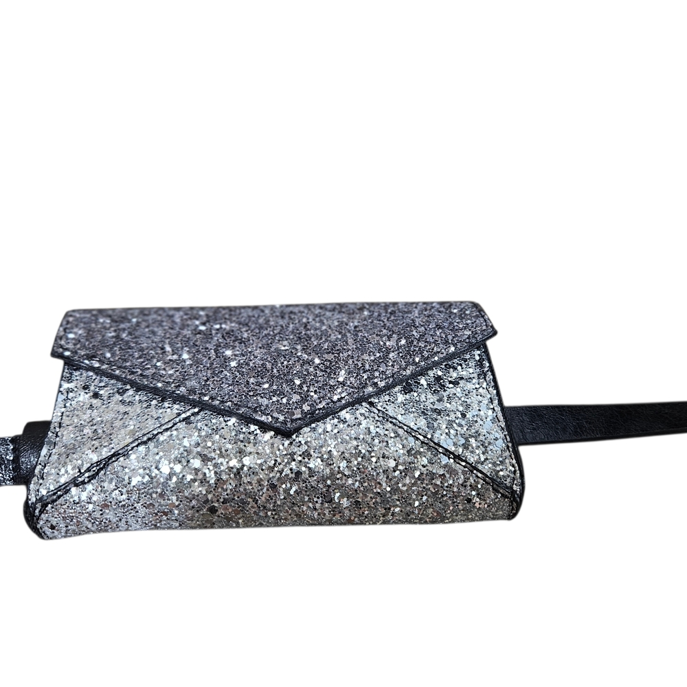 Steve Madden Sparkling Silver Belt Purse {Fanny Pack}